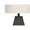 Monarch Specialties Lighting, 24 in.H, Table Lamp, Black Resin, Ivory / Cream Shade, Contemporary I 9655 - alternate 2